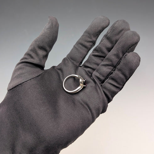 復古大顆紫色寶石純銀戒指 (16號) 戒指