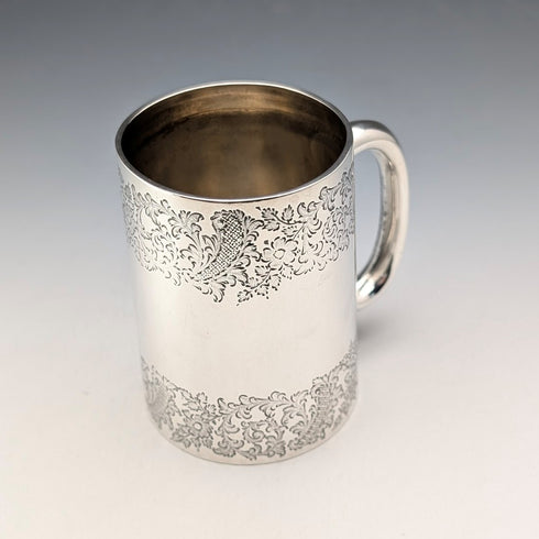 1897 British Antique Sterling Silver Mug 141g Z Barraclough & Sons