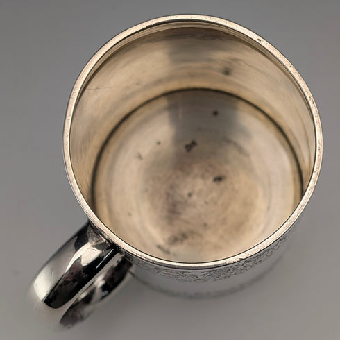 1897 British Antique Sterling Silver Mug 141g Z Barraclough & Sons