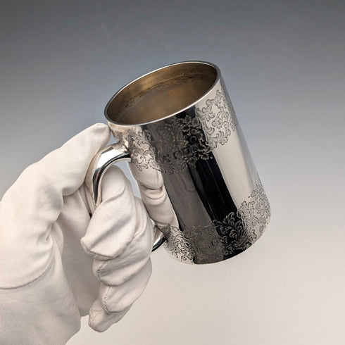 1897 British Antique Sterling Silver Mug 141g Z Barraclough & Sons