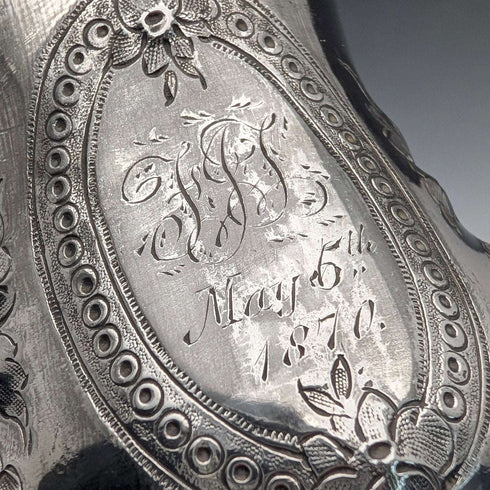 Circa 1870 English Antique Silver Plate Mug