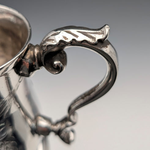 Circa 1870 English Antique Silver Plate Mug