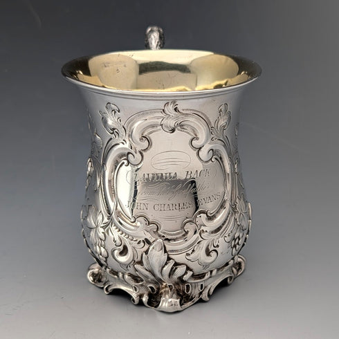 1862年 英國古董純銀馬克杯 192克 Edward & John Barnard