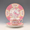 English Vintage Minton Pink Cockatrice Teacup Trio