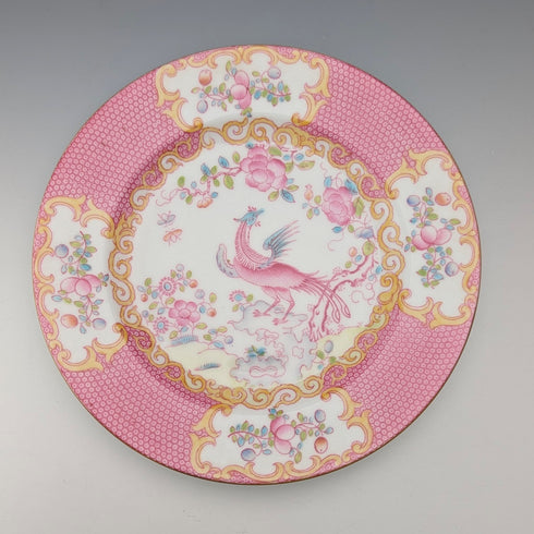 English Vintage Minton Pink Cockatrice Teacup Trio