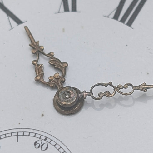 Late 19th Century Antique Unsigned Pocket Watch, Nickel Alloy Niello Decoration, Hunter Case, Working Order