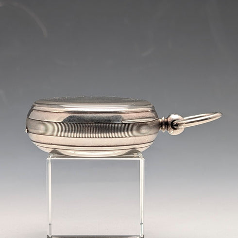 1873 British Antique Ornate Dial Key-Wind Pocket Watch, 55mm Diameter, H Osburn, For Parts/Repair