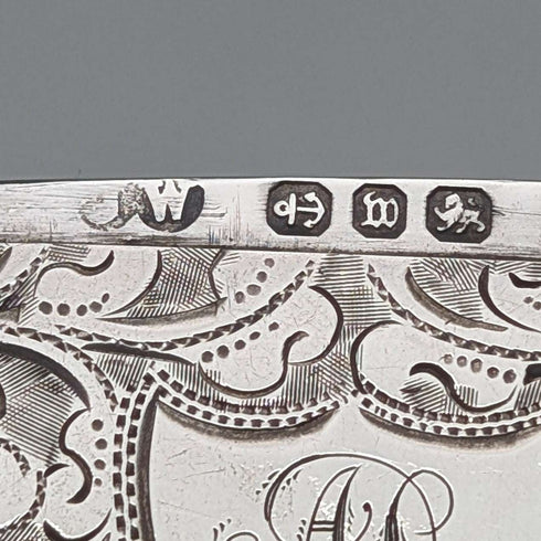 1896年 英国アンティーク 純銀製 ヴェスタケース 31g J. Wilmot