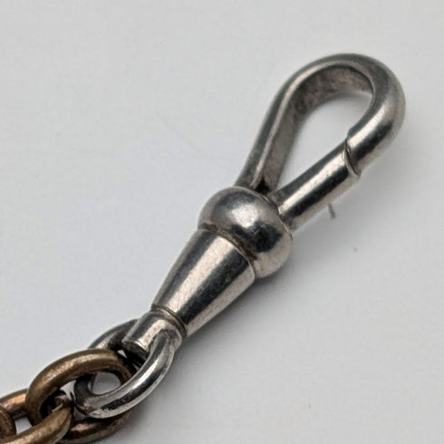 Vintage Brass Slim Albert Chain with Bolt Ring Clasps