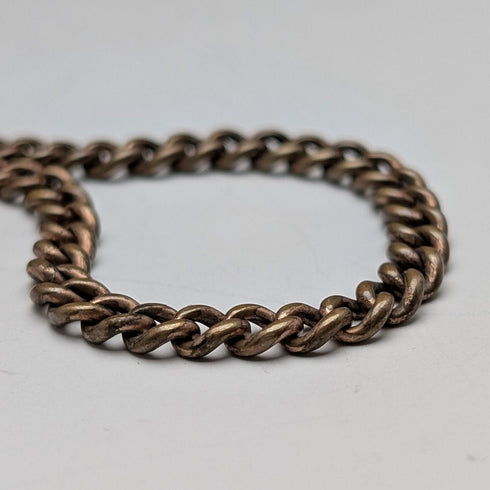 Vintage Brass Slim Albert Chain with Bolt Ring Clasps