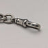 1911 British Antique Sterling Silver Albert Chain 59g with Sixpence Coin Fob