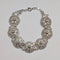 Vintage Sterling Silver Filigree Heart and Flower Design Bracelet