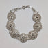 Vintage Sterling Silver Filigree Heart and Flower Design Bracelet
