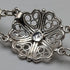 Vintage Sterling Silver Filigree Heart and Flower Design Bracelet