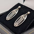 English Vintage Sterling Silver Mackintosh Rose Stud Earrings with Case