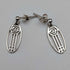 English Vintage Sterling Silver Mackintosh Rose Stud Earrings with Case