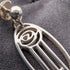 English Vintage Sterling Silver Mackintosh Rose Stud Earrings with Case