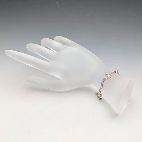 British Vintage Solid Silver Mackintosh Rose Bracelet with Case