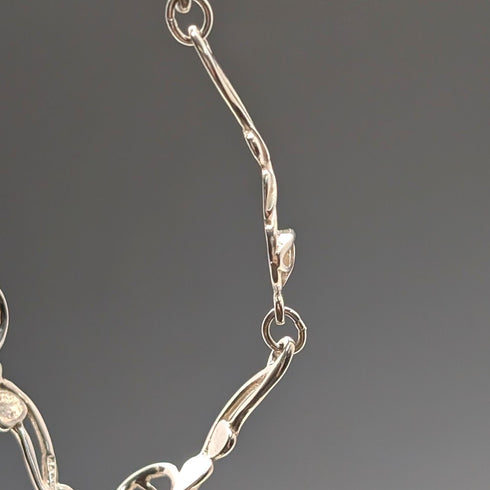 British Vintage Solid Silver Mackintosh Rose Bracelet with Case