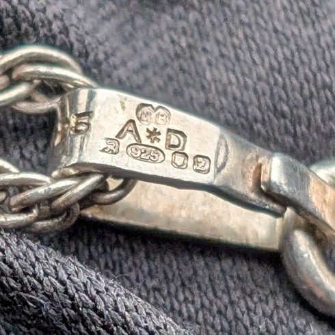 英國復古花卉雕刻純銀相框墜子附純銀項鍊