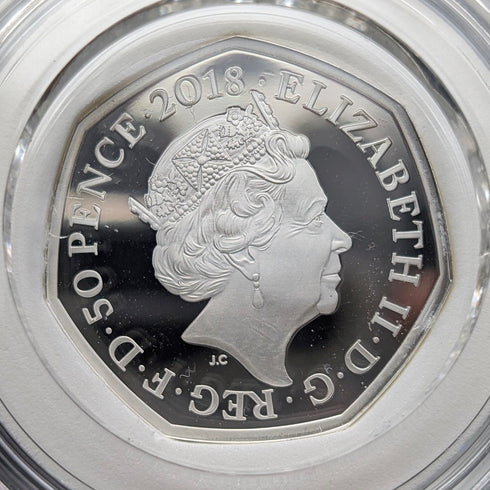 英国 ビアトリクス・ポター 生誕150年記念 「グロスターの仕立て屋」50ペンス記念銀貨 RoyalMint ケース・説明書付