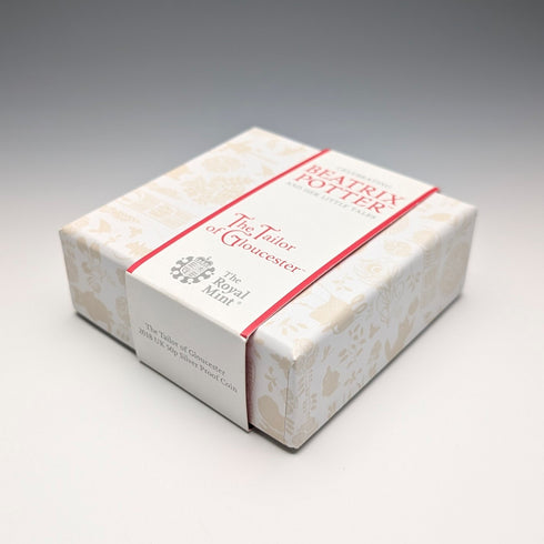 英国 ビアトリクス・ポター 生誕150年記念 「グロスターの仕立て屋」50ペンス記念銀貨 RoyalMint ケース・説明書付