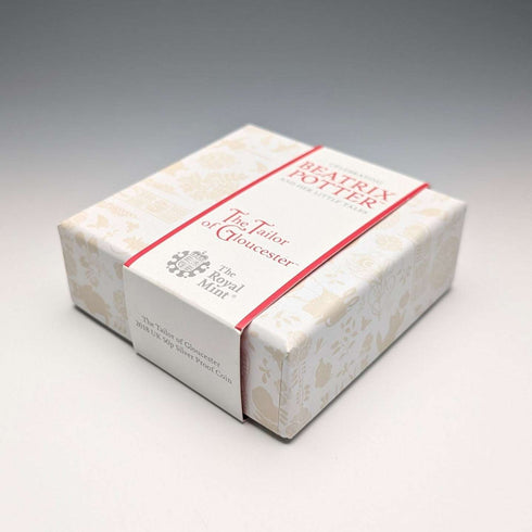英国 ビアトリクス・ポター 生誕150年記念 「グロスターの仕立て屋」50ペンス記念銀貨 RoyalMint ケース・説明書付