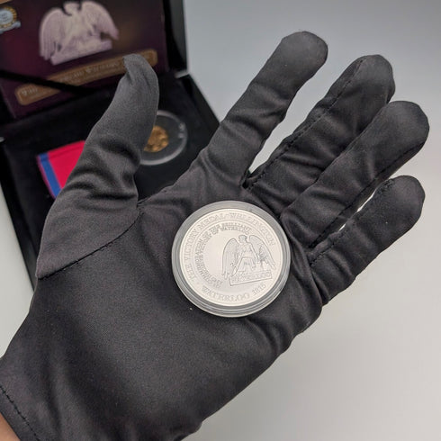 "Battle of Waterloo" 200th Anniversary of Victory Gold and Silver Coin and Replica Medal 3-Coin Set