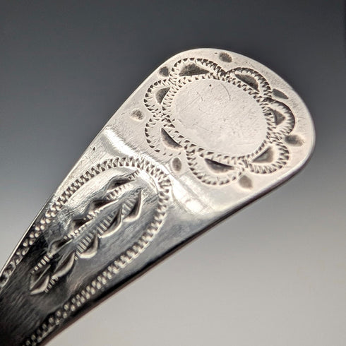 1790年 英国アンティーク 純銀製 シェル型ティーキャディースプーン 6.8g GEORGE WALKERS