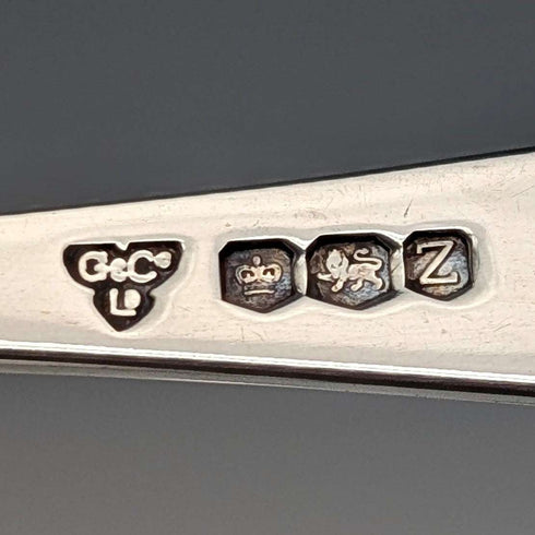 1967年 英国ヴィンテージ 純銀製デミタススプーン6本セット 計69g Garrard&Co ケース入