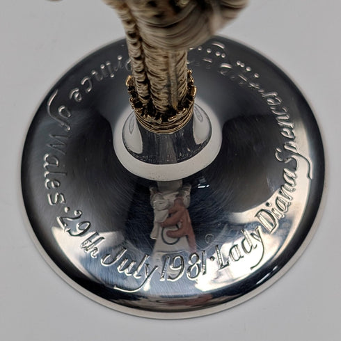 1981 UK Royal Wedding Commemorative Sterling Silver Goblet 207g St James House Company