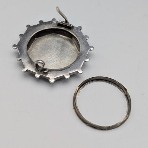 Antique Sterling Silver Brooch, Japonisme, Bird Design, 6.9g