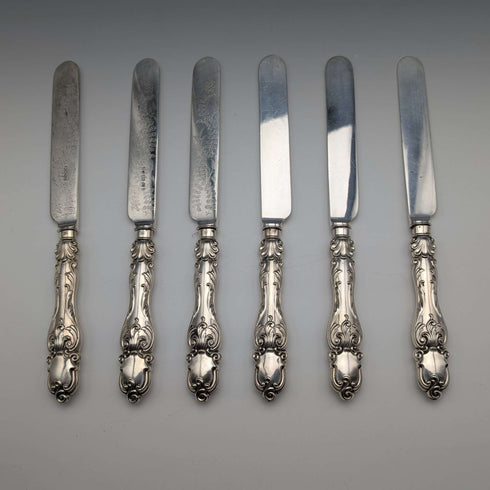 Late 19th Century English Antique Silver Plated Cutlery 6-Piece Set by Martin & Hall