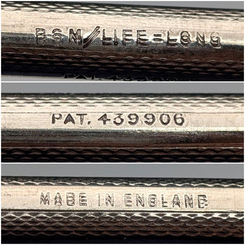 英國復古 Lifelong 純銀推拉式迷你自動鉛筆