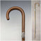 1918 British antique gentleman's walking stick, 91cm, embossed pure silver decoration, curved handle