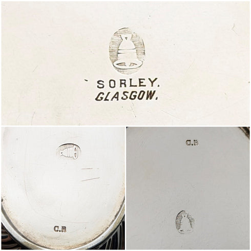 約 1890 年英國古董鍍銀茶具 3 件套 W&G Sissons