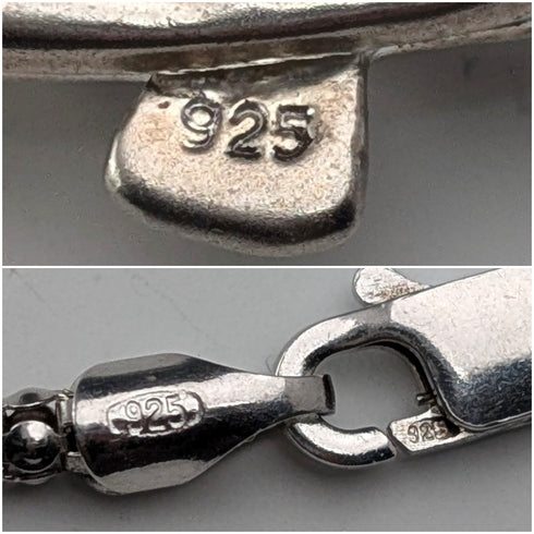 復古純銀琺瑯大魚吊飾搭配純銀項鍊,共44克