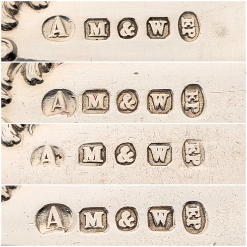 英国アンティーク シルバープレート製 デザートセット Mappin&Webb ケース入