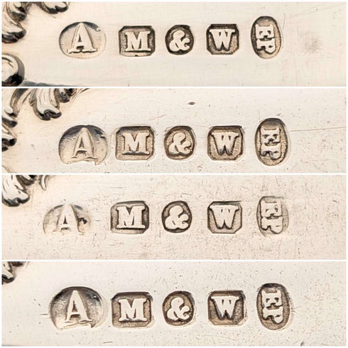 英国アンティーク シルバープレート製 デザートセット Mappin&Webb ケース入
