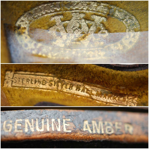1912年 英国アンティーク AWC スモーキングパイプ 純銀装飾 ケース入り