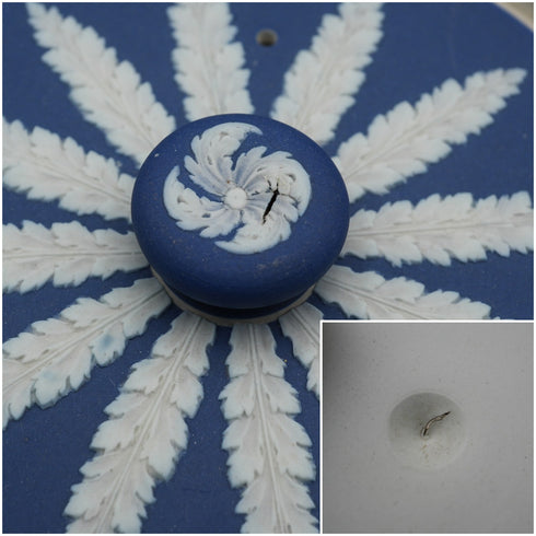 Circa 1900 British Antique Wedgwood Jasperware Drum-Shaped Teapot