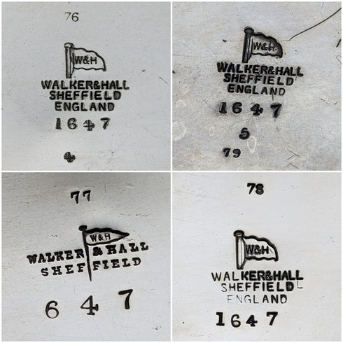 1900年頃 英国アンティーク ブリタニアメタル製 ティーセット 4点 Walker and Hall