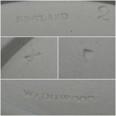 約1900年 英國古董 Wedgwood 碧玉陶(Jasperware)鼓形茶壺