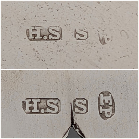 約 1902 年英國古董鍍銀卷頂早餐盤亨利·斯特拉特福德