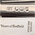 Circa 1961 British Vintage Sterling Silver Handle Tea Knife Set of 6 in Viner's Case