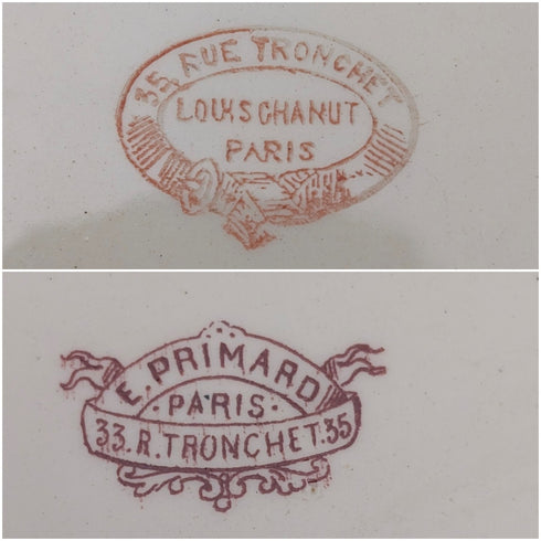 法式復古日式設計硬質陶瓷邊盤一對 ②