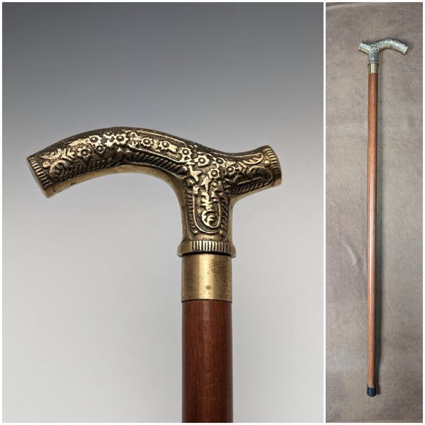 British Vintage Cane Cane Clutch Handle Hidden Compartment 89cm