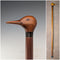 British vintage thick brown shaft duck head handle walking stick 103cm