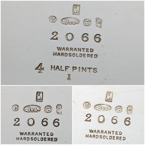 1880年頃 英国アンティーク シルバープレート製 ティーポット3点セット Cooper Brothers