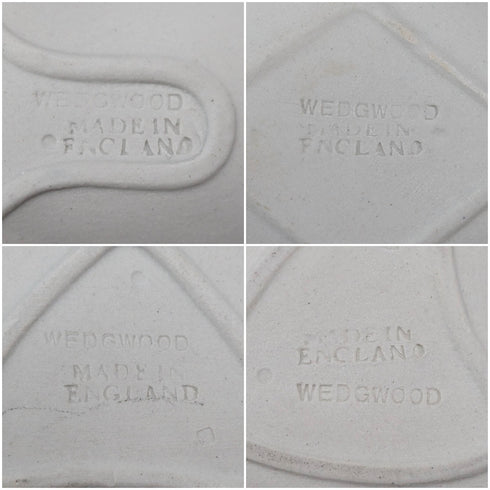 Vintage British Wedgwood Jasperware Playing Card-Shaped Small Plates, Set of 4, Royal Blue